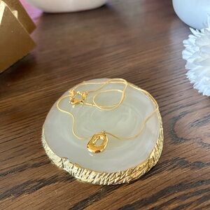 Stainless Steel Geometry Hollow Pendant Necklace